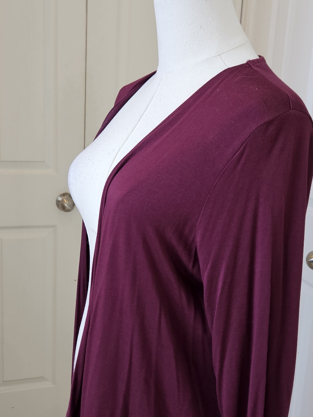 Worthington Open Front Cardigan – Size Medium – Burgundy - Picture 8 of 13